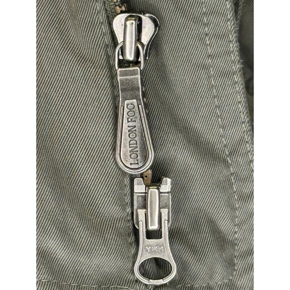 London Fog Cinch Drawstring Waist Detachable Hood Anorak Jacket Women Size M - Picture 6 of 8